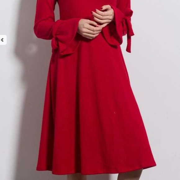Adorable Valentines Day Bell Sleeve Dress - Picture 2 of 4